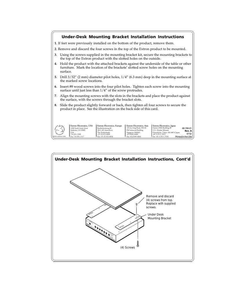 Página 1 del manual Manual de usuario Extron MBU 129