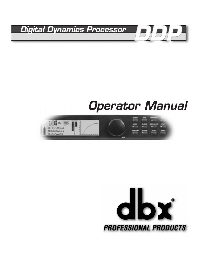 Imagen de la primera página del manual del dispositivo DDP