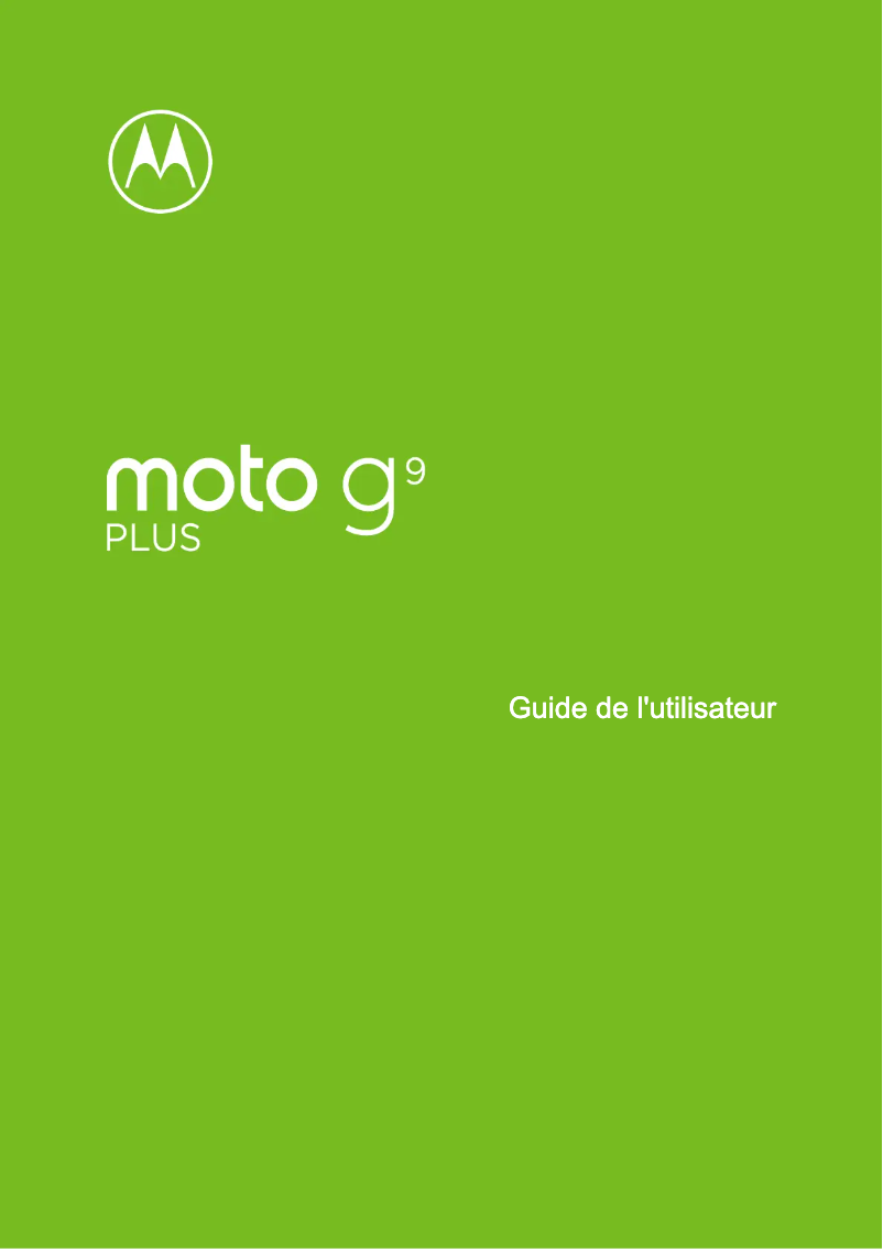 Imagen de la primera página del manual del dispositivo Moto G9 Plus