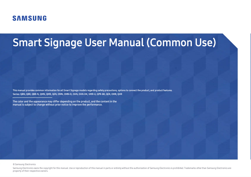 Página 1 del manual Manual de usuario Samsung QB55R-N