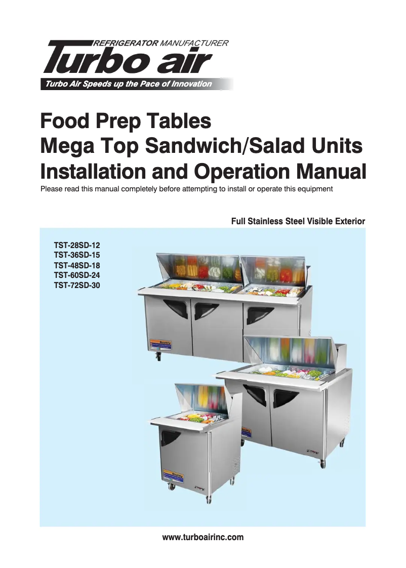 Imagen de la primera página del manual del dispositivo TST-72SD-30-N-SL