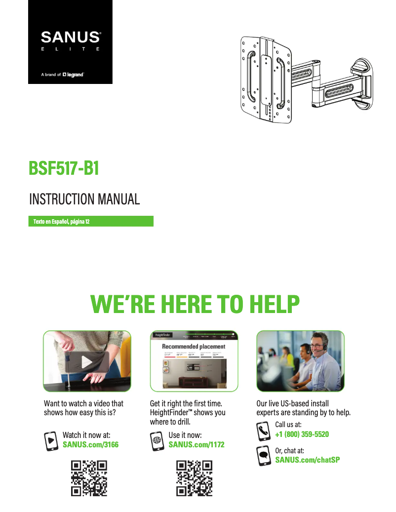 Imagen de la primera página del manual del dispositivo BSF517-B1
