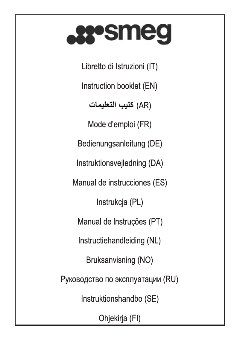 Página nº 1 - Manual de instrucciones Smeg KS912BXE