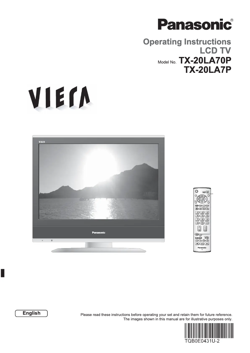 Página nº 1 - Manual de usuario Panasonic Viera TX-20LA70P