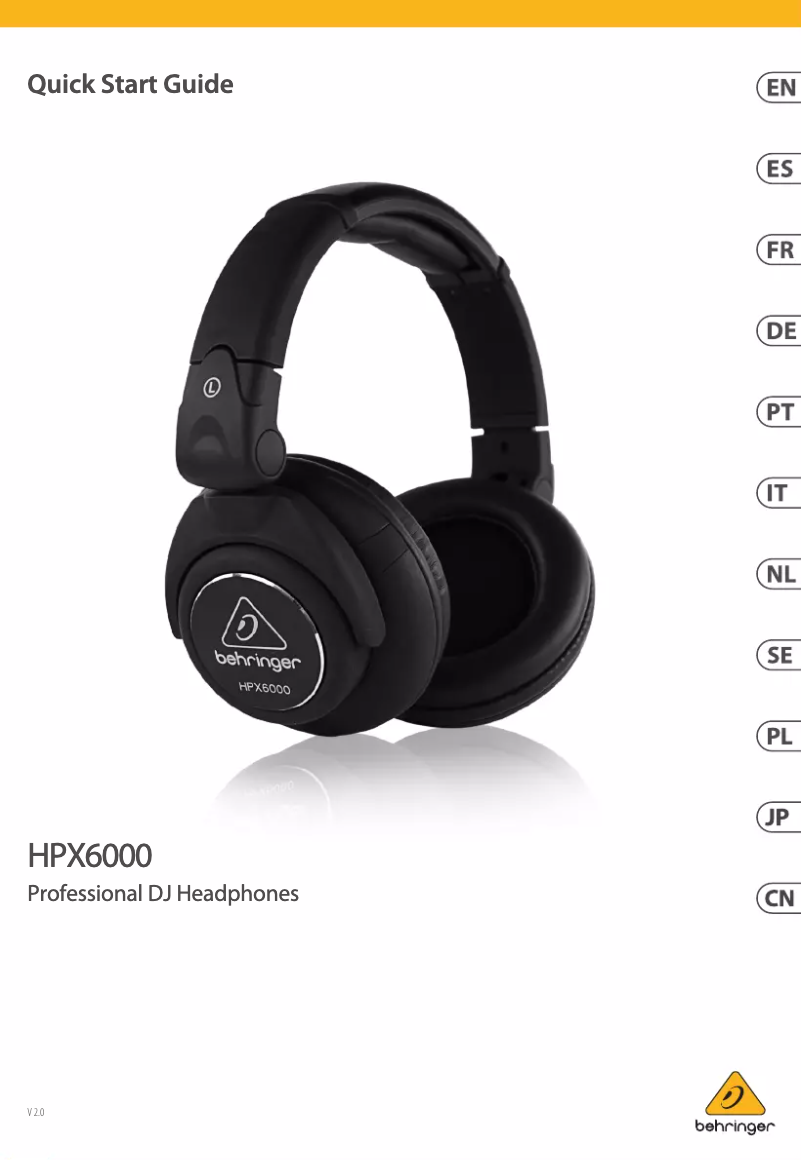 Imagen de la primera página del manual del dispositivo HPX6000