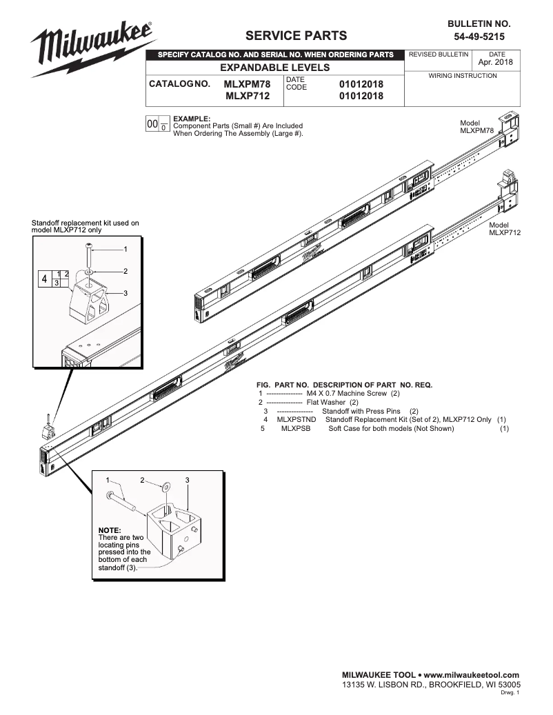 Página 1 del manual Manual de usuario Milwaukee MLXPM78