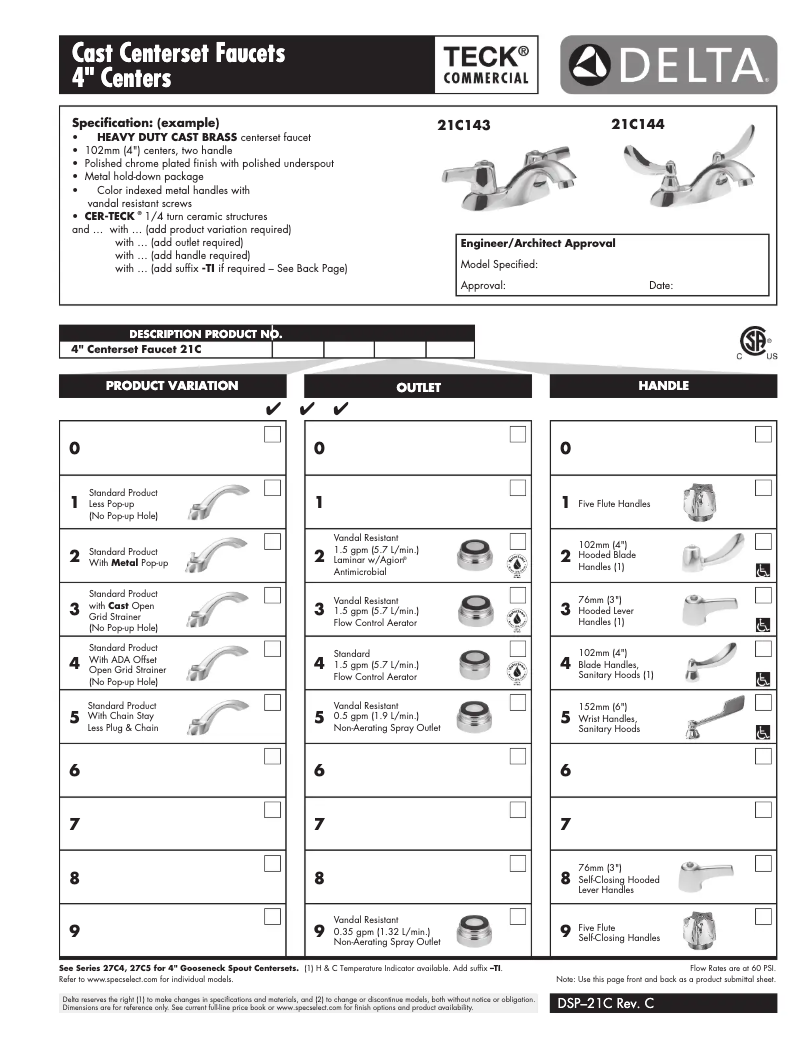 Página 1 del manual Manual de usuario Delta 21C133