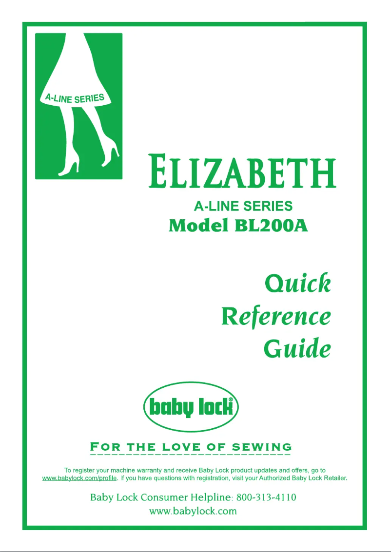 Página nº 1 - Manual de usuario Baby Lock BL200A Elizabeth
