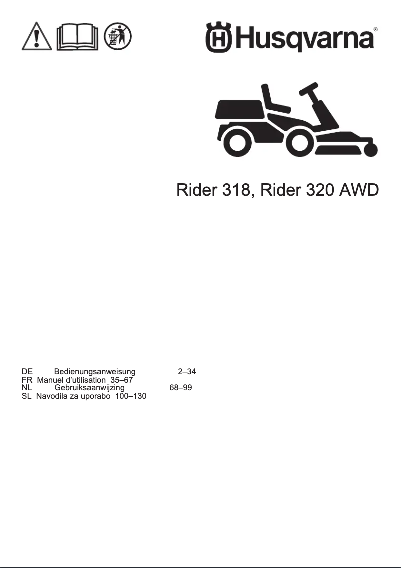 Imagen de la primera página del manual del dispositivo Rider 320 AWD