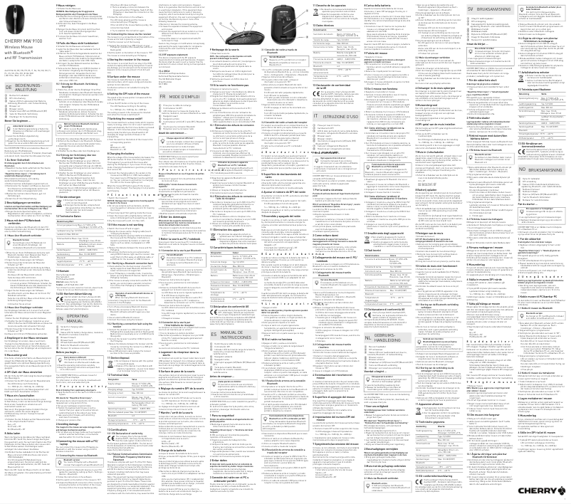 Página nº 1 - Manual de usuario Cherry MW 9100