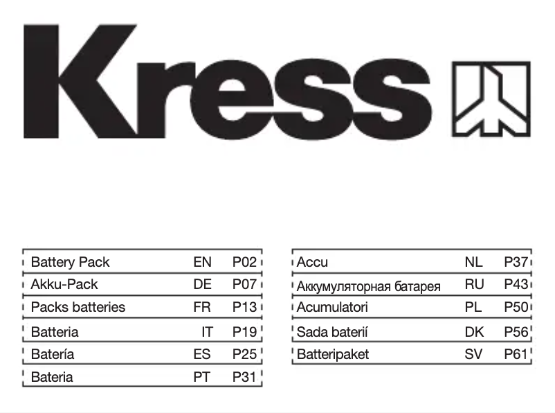 Página 1 del manual Manual de usuario Kress KAB25
