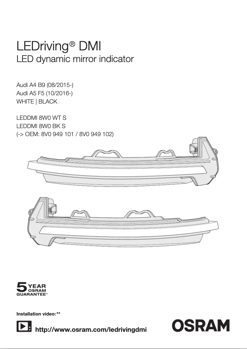 Imagen de la primera página del manual del dispositivo LEDriving DMI