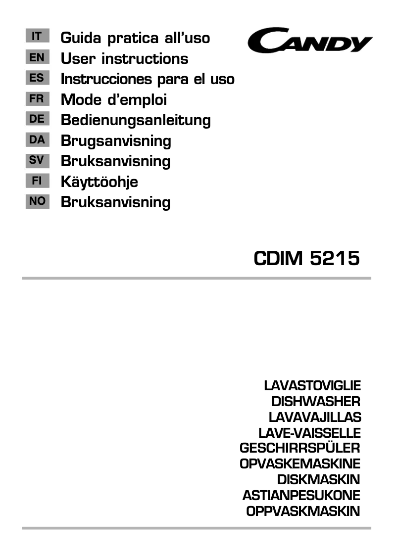 Imagen de la primera página del manual del dispositivo CDIM 5215