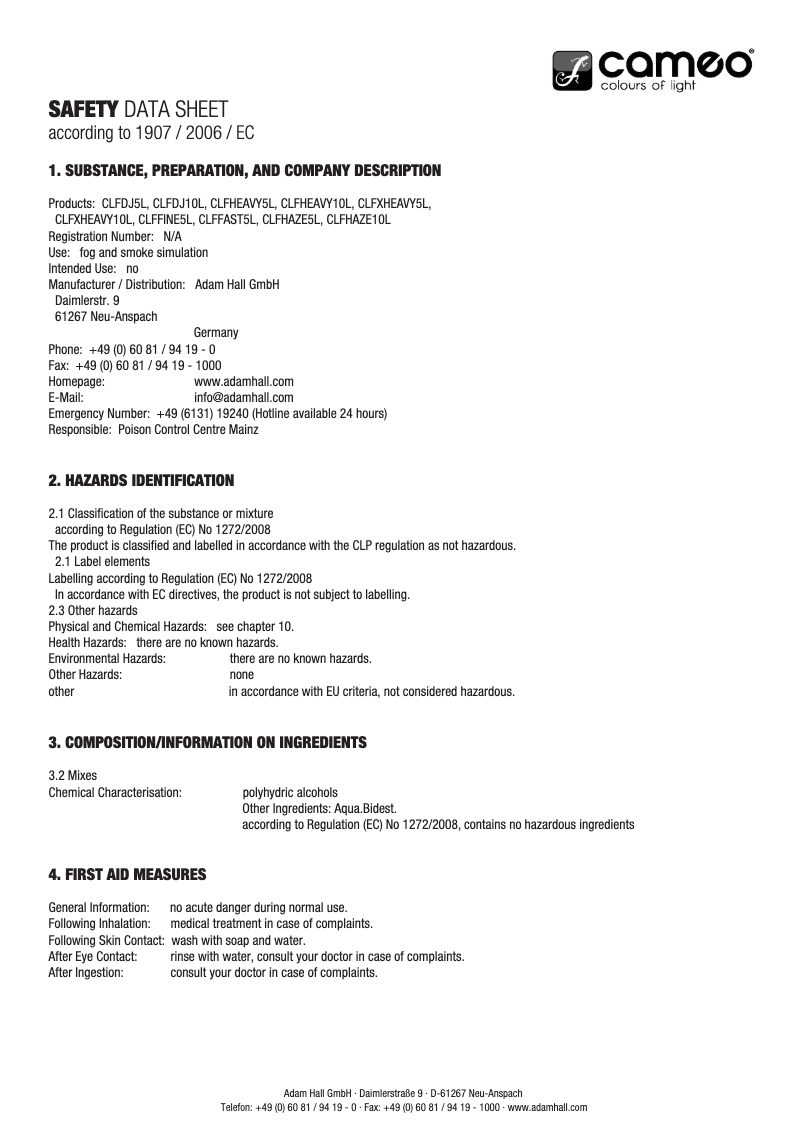 Imagen de la primera página del manual del dispositivo CLFDJ10L