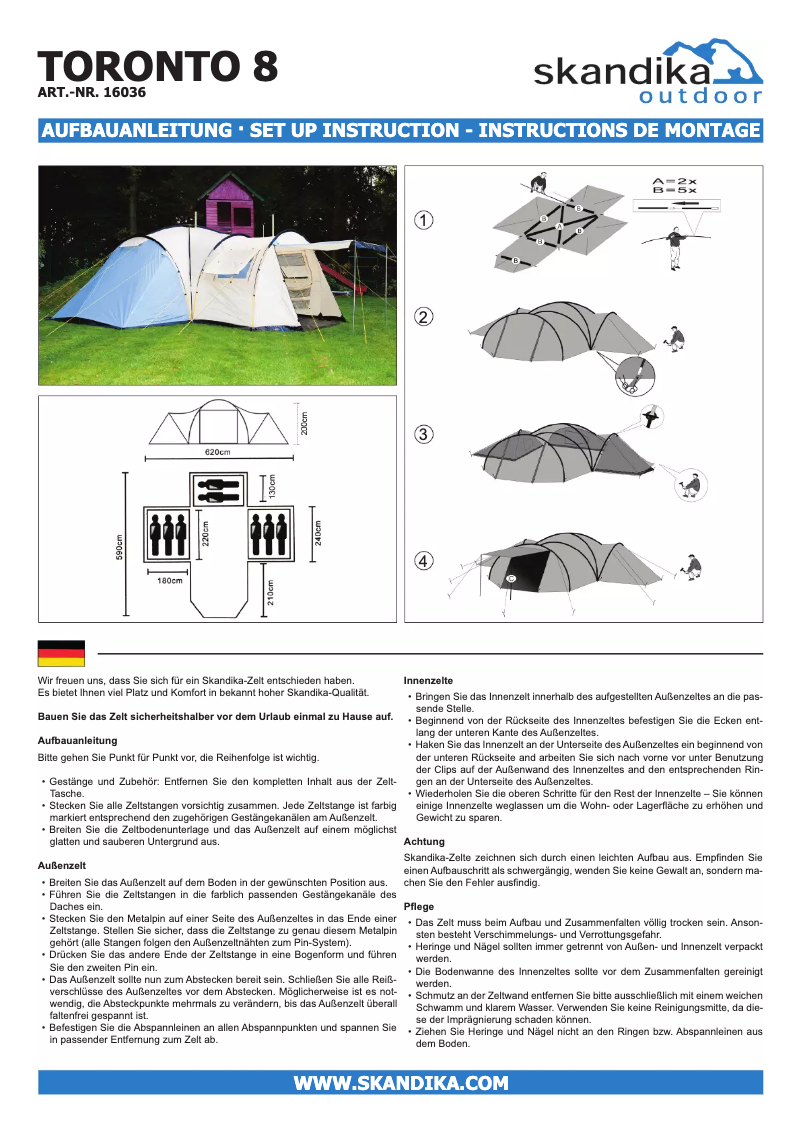 Página 1 del manual Manual de usuario Skandika Uni Toronto