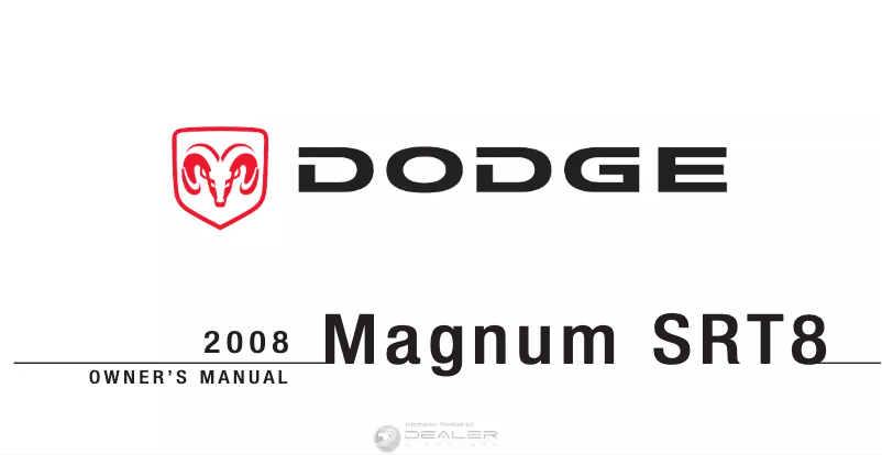 Imagen de la primera página del manual del dispositivo Magnum SRT8 (2008)