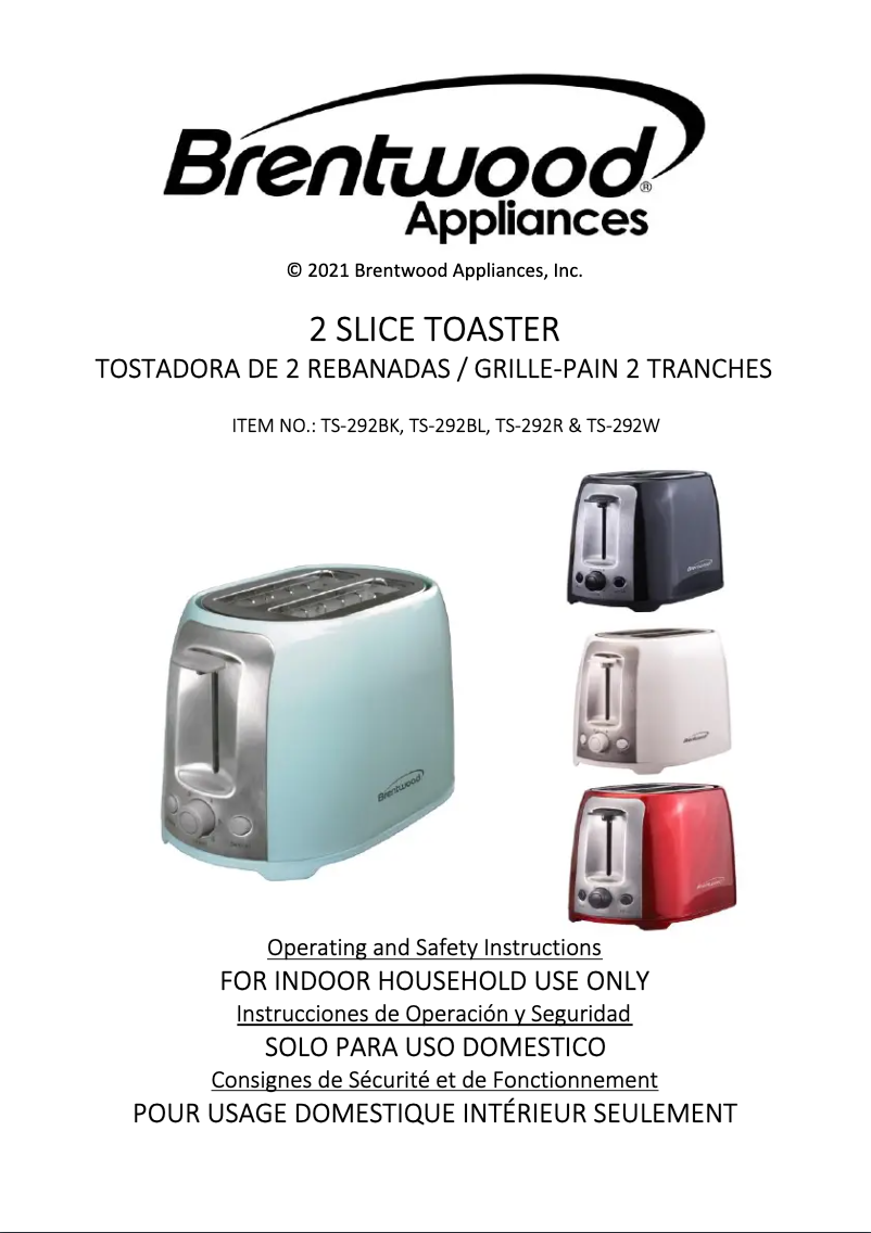 Imagen de la primera página del manual del dispositivo TS-292R