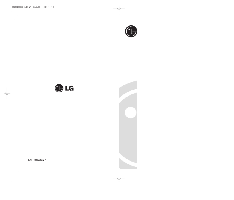 Imagen de la primera página del manual del dispositivo FDBG322HCGY