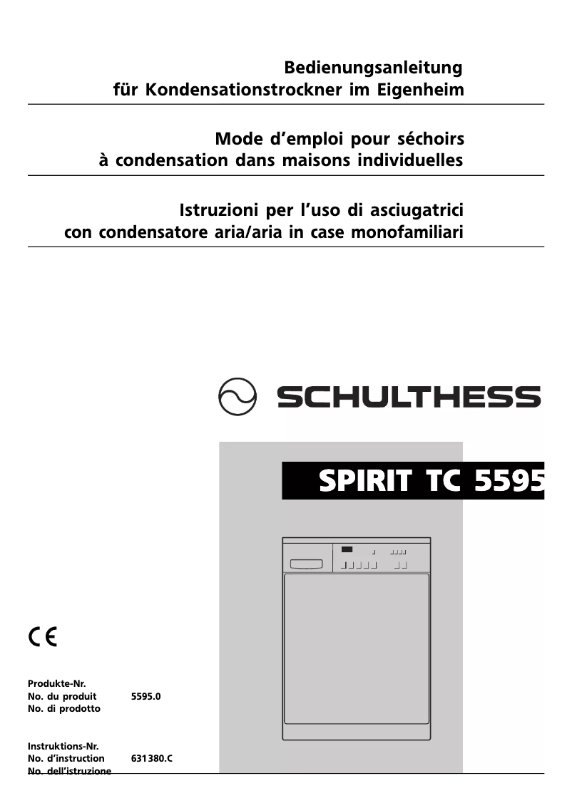 Imagen de la primera página del manual del dispositivo Spirit TC 5595
