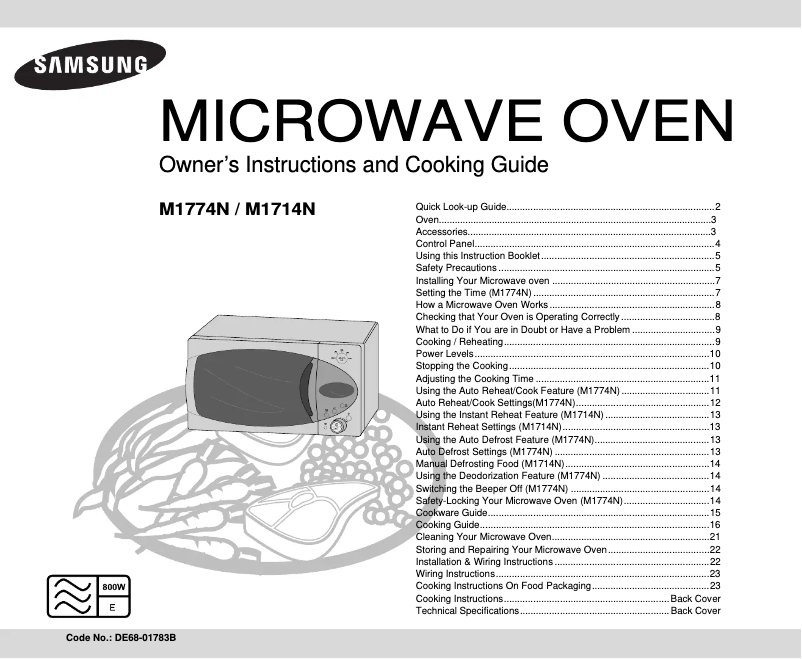 Imagen de la primera página del manual del dispositivo M1714N-Y