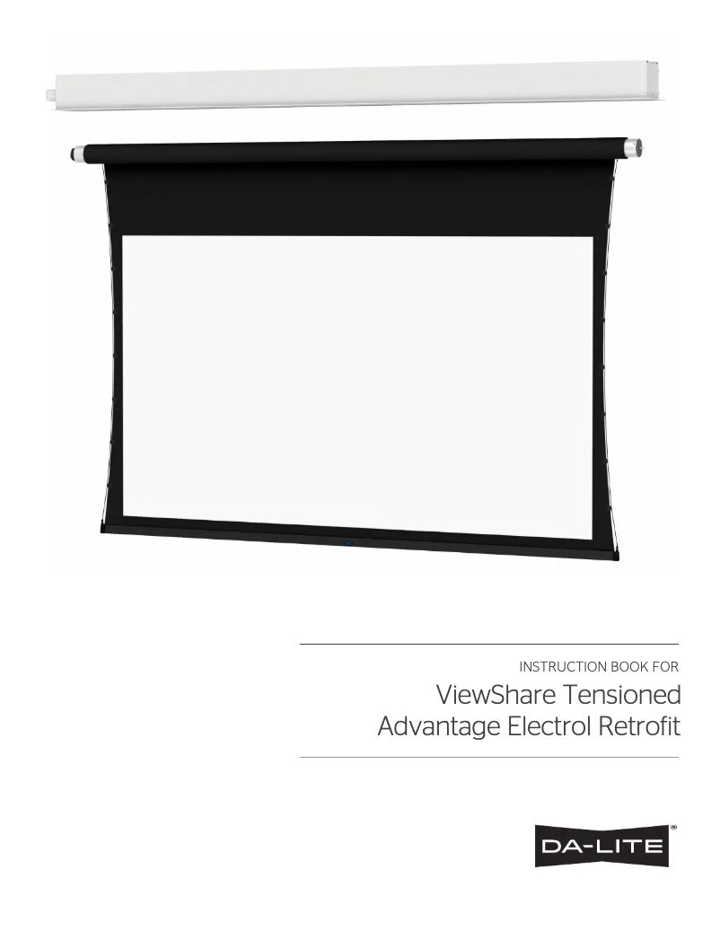 Página 1 del manual Manual de usuario Da-Lite ViewShare Tensioned Advantage Retrofit 24999HV