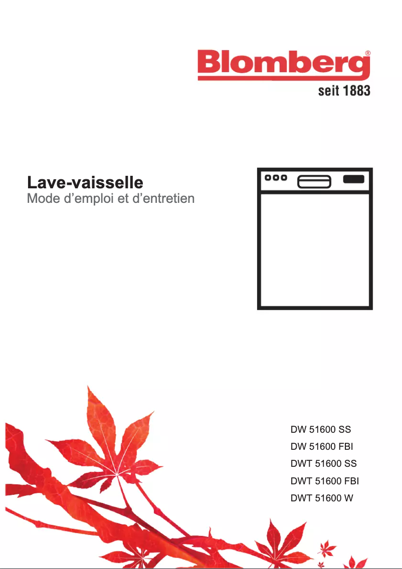 Imagen de la primera página del manual del dispositivo DWT51600FBI