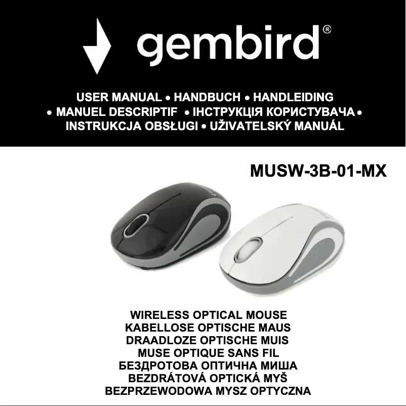 Página nº 1 - Manual de usuario Gembird MUSW-3B-01-MX