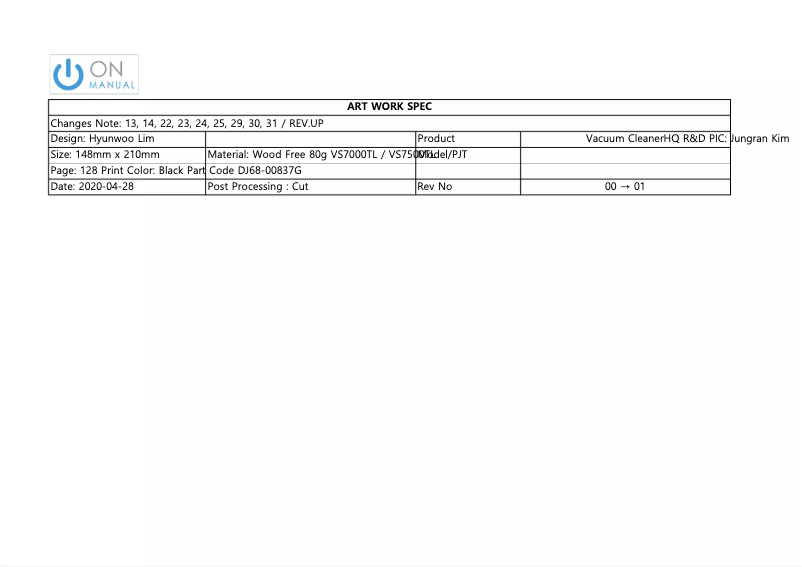 Página 1 del manual Manual de usuario Samsung VS15T7032R5