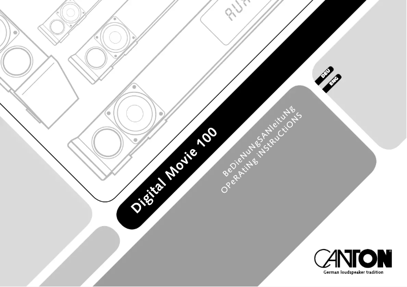 Página 1 del manual Manual de usuario Canton DM 100