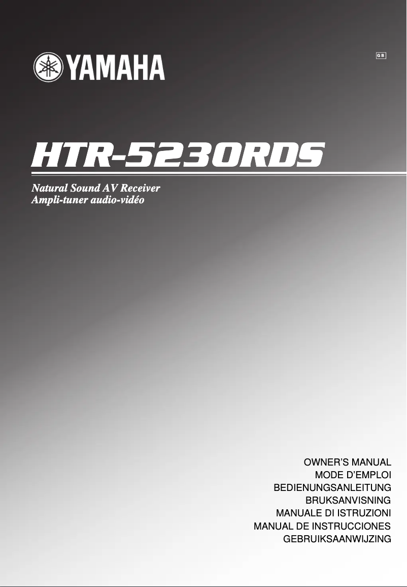 Imagen de la primera página del manual del dispositivo HTR-5230RDS