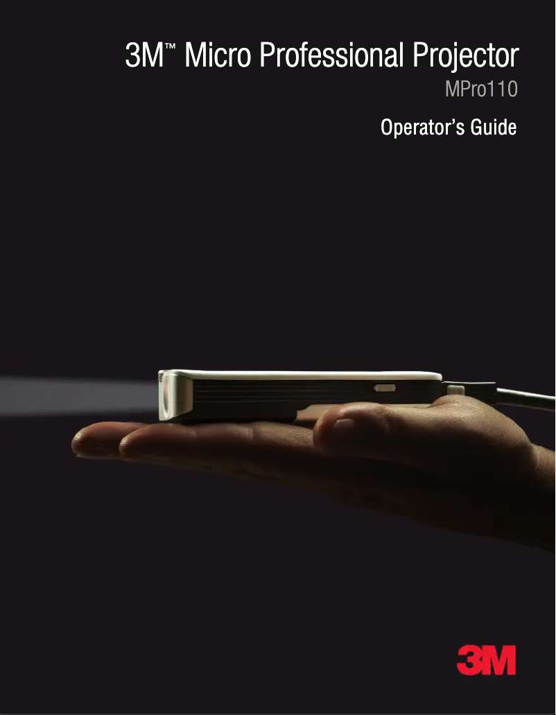 Imagen de la primera página del manual del dispositivo MPro110