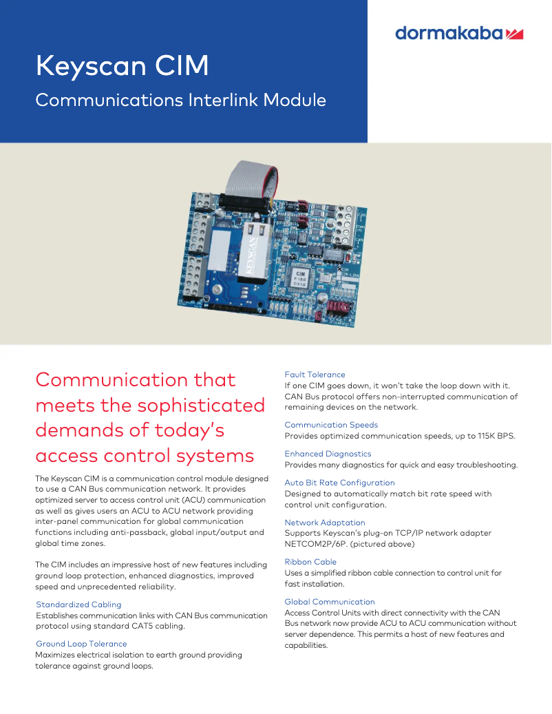 Página 1 del manual Manual de usuario Dormakaba Keyscan CIM