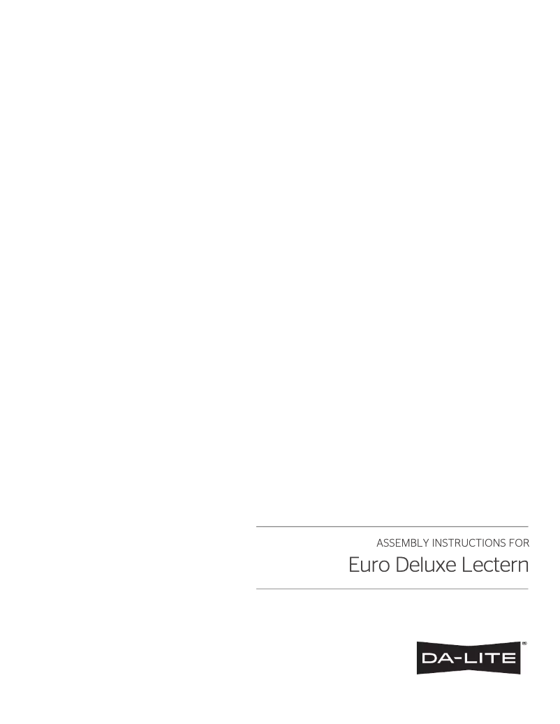 Página nº 1 - Manual de usuario Da-Lite Euro Deluxe 99661
