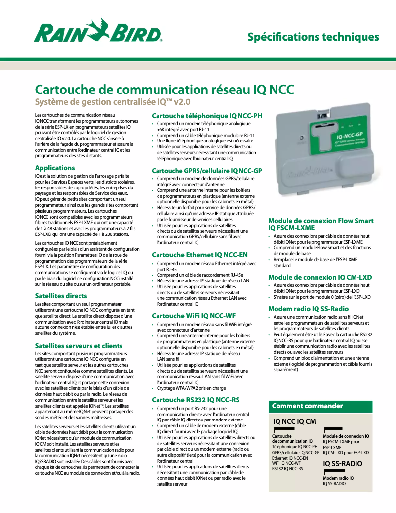 Imagen de la primera página del manual del dispositivo IQ-NCC-4G