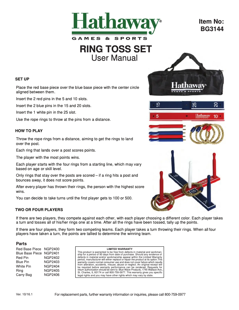 Imagen de la primera página del manual del dispositivo BG3144