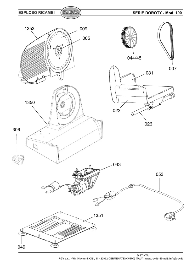 Página 1 del manual Manual de usuario RGV Doroty 190