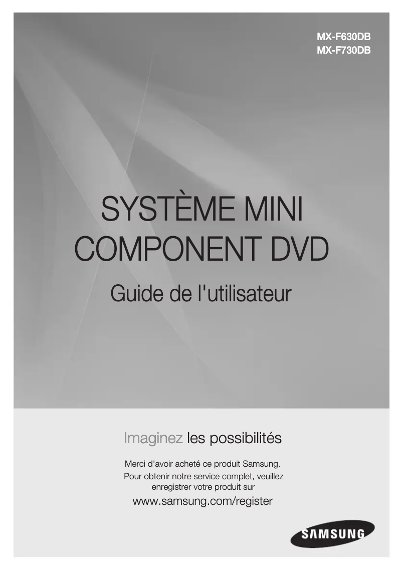 Imagen de la primera página del manual del dispositivo MX-F630DB