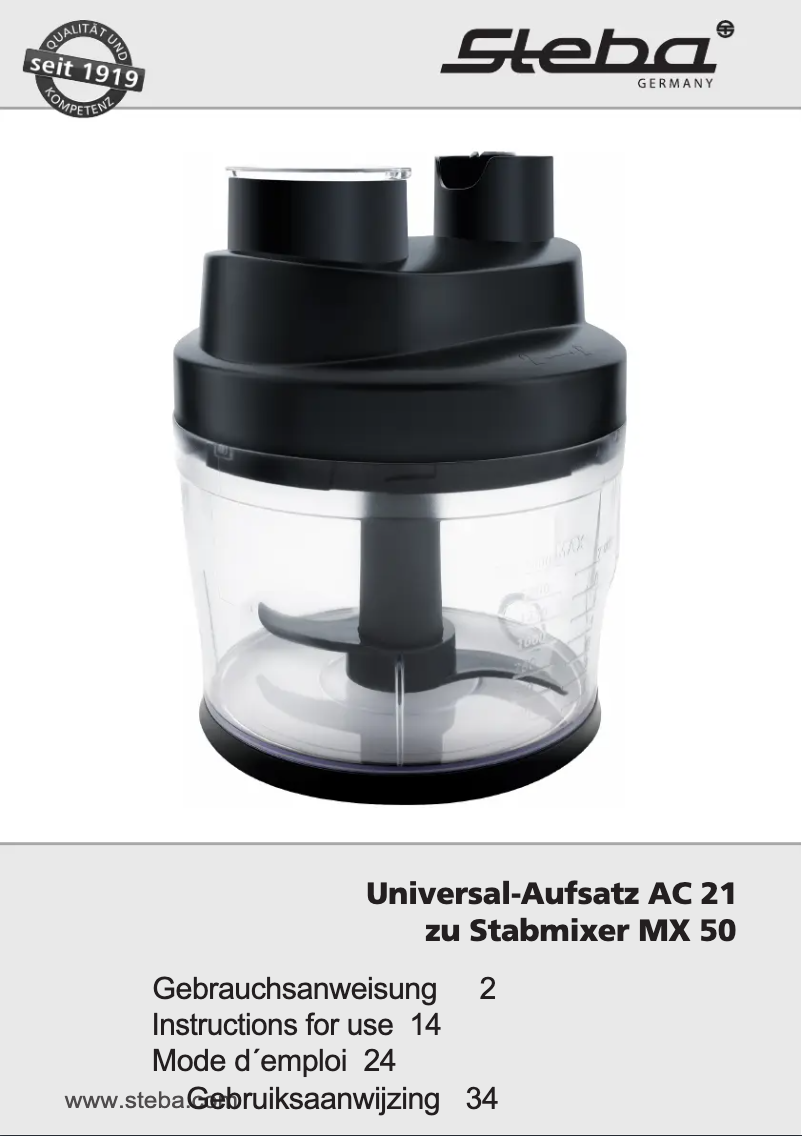 Página 1 del manual Manual de usuario Steba AC 21