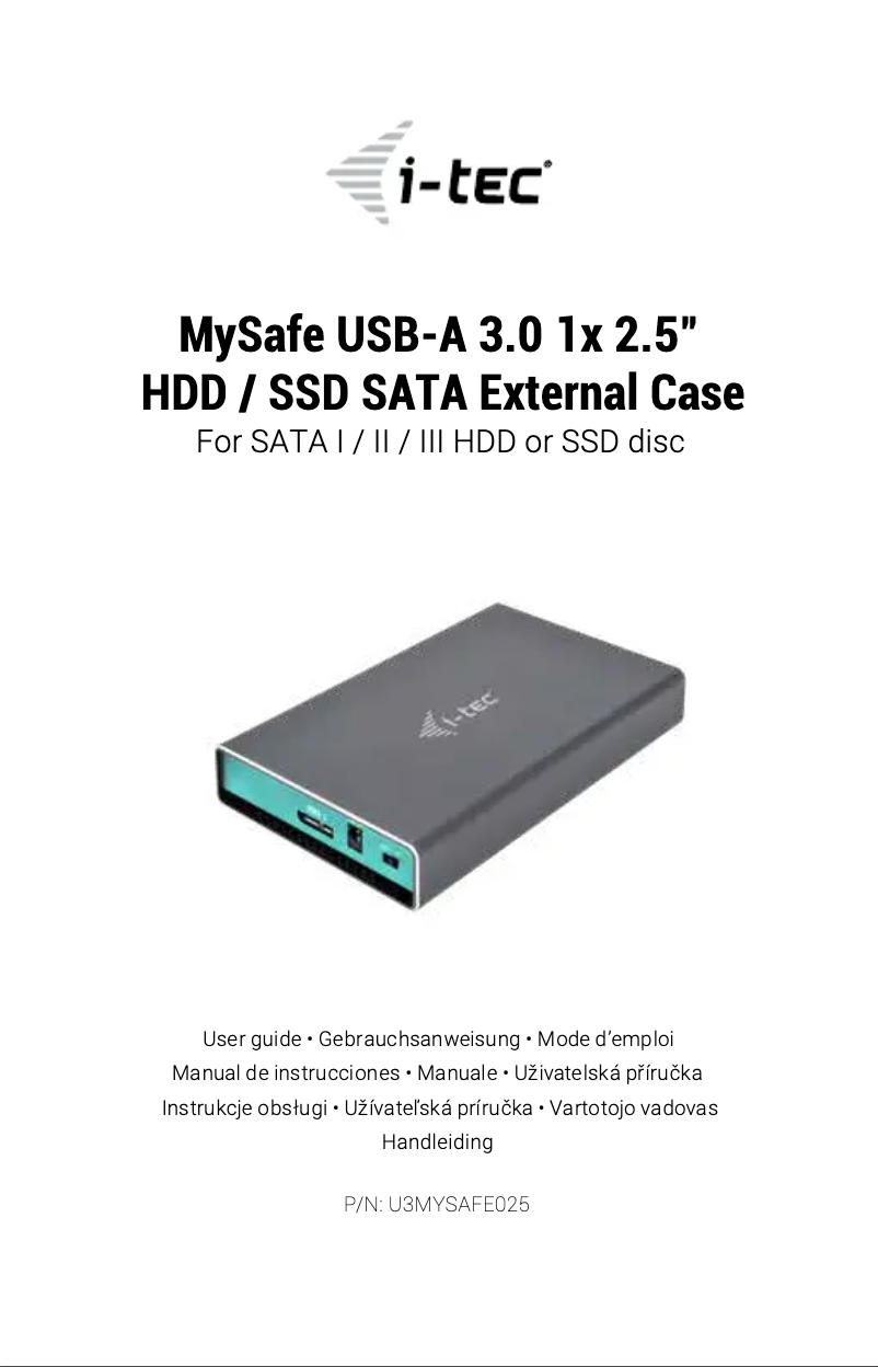 Imagen de la primera página del manual del dispositivo U3MYSAFE025