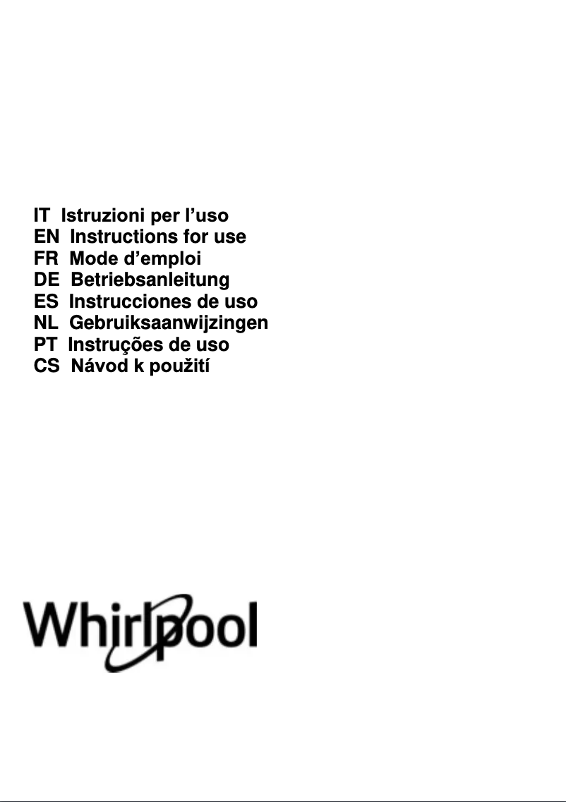 Página 1 del manual Manual de usuario Whirlpool WVH 92 K