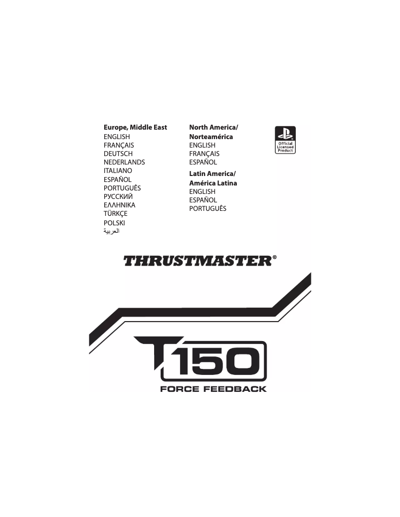 Página nº 1 - Manual de usuario Thrustmaster T150 Force Feedback Racing Wheel