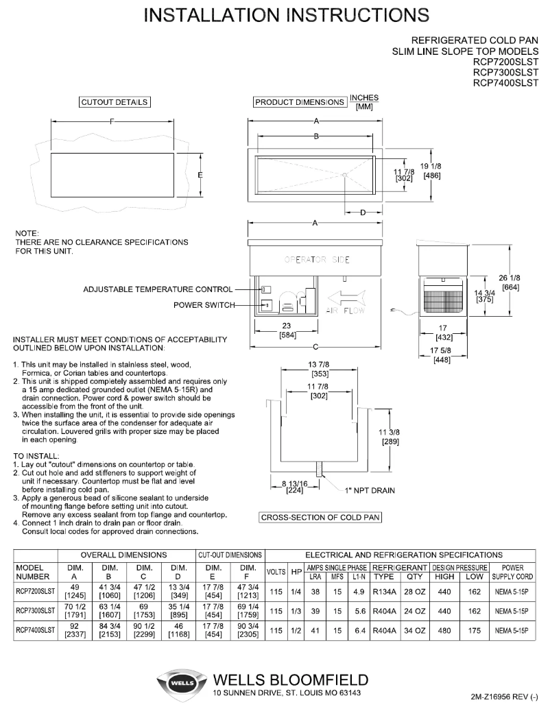 Imagen de la primera página del manual del dispositivo RCP-7300SLST
