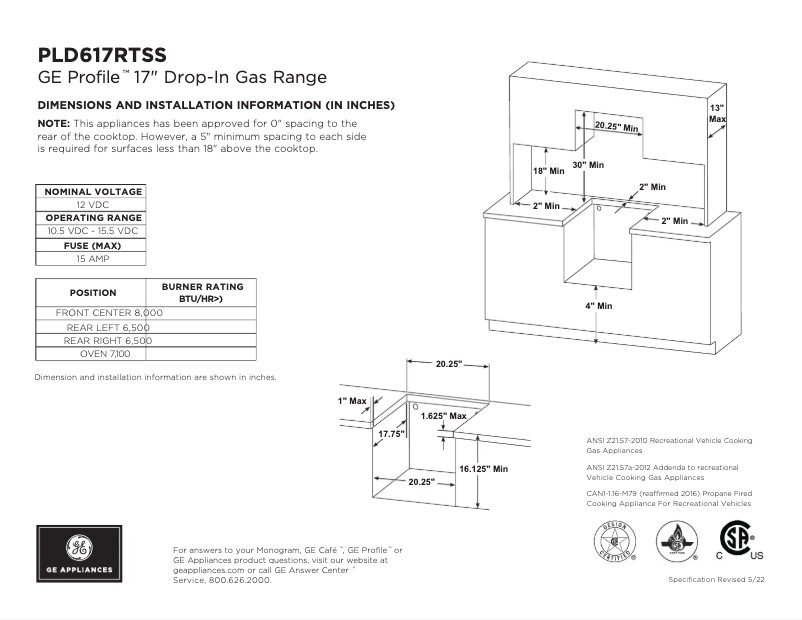 Imagen de la primera página del manual del dispositivo Profile PLD617RTSS