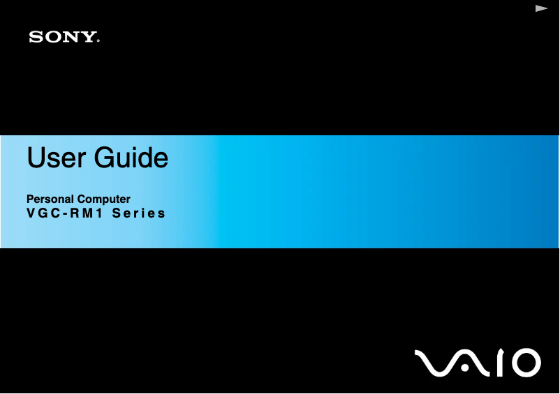Página nº 1 - Manual de usuario Sony Vaio VGC-RM1