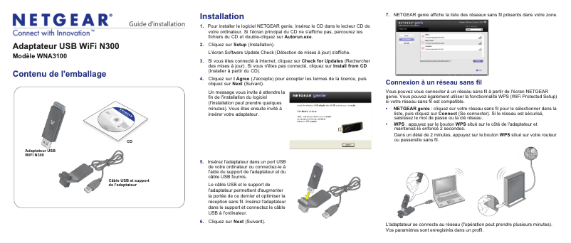 Imagen de la primera página del manual del dispositivo WNA3100