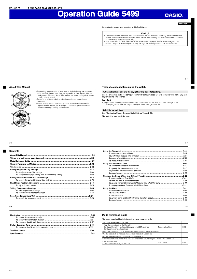 Imagen de la primera página del manual del dispositivo ERA-600D-1A9VUEF