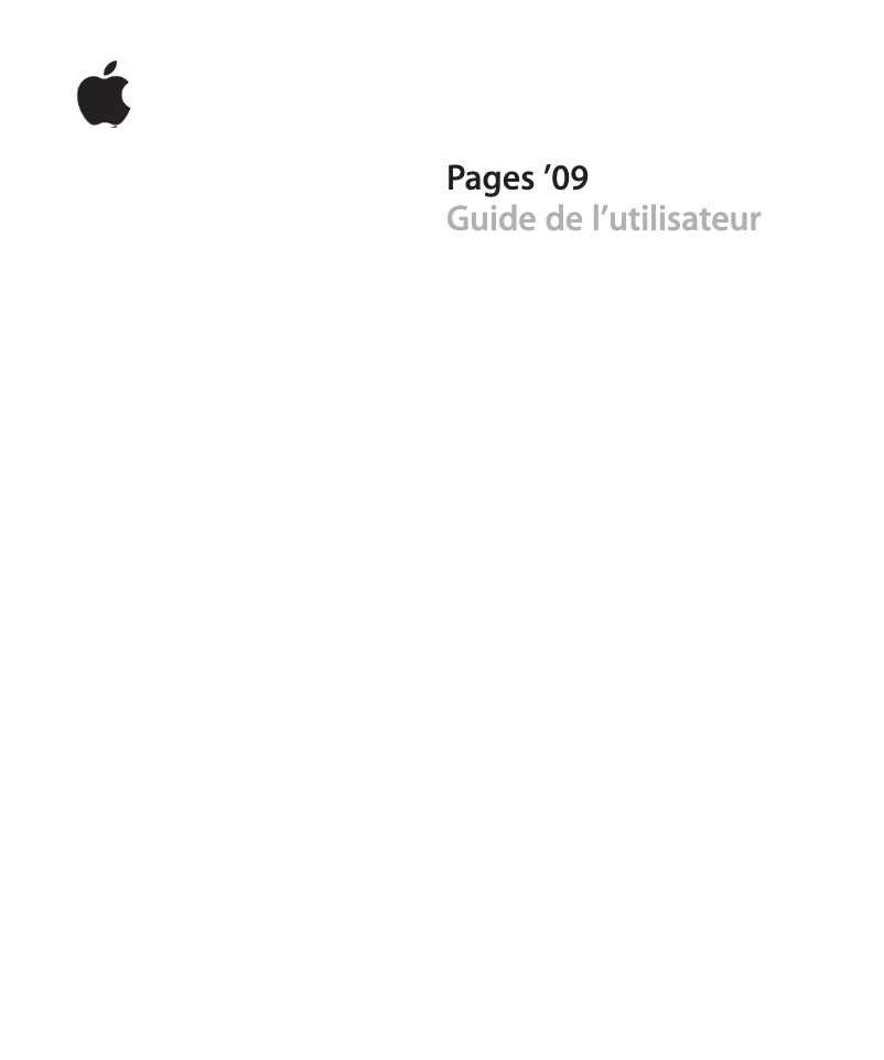 Página 1 del manual Manual de usuario Apple Pages 09