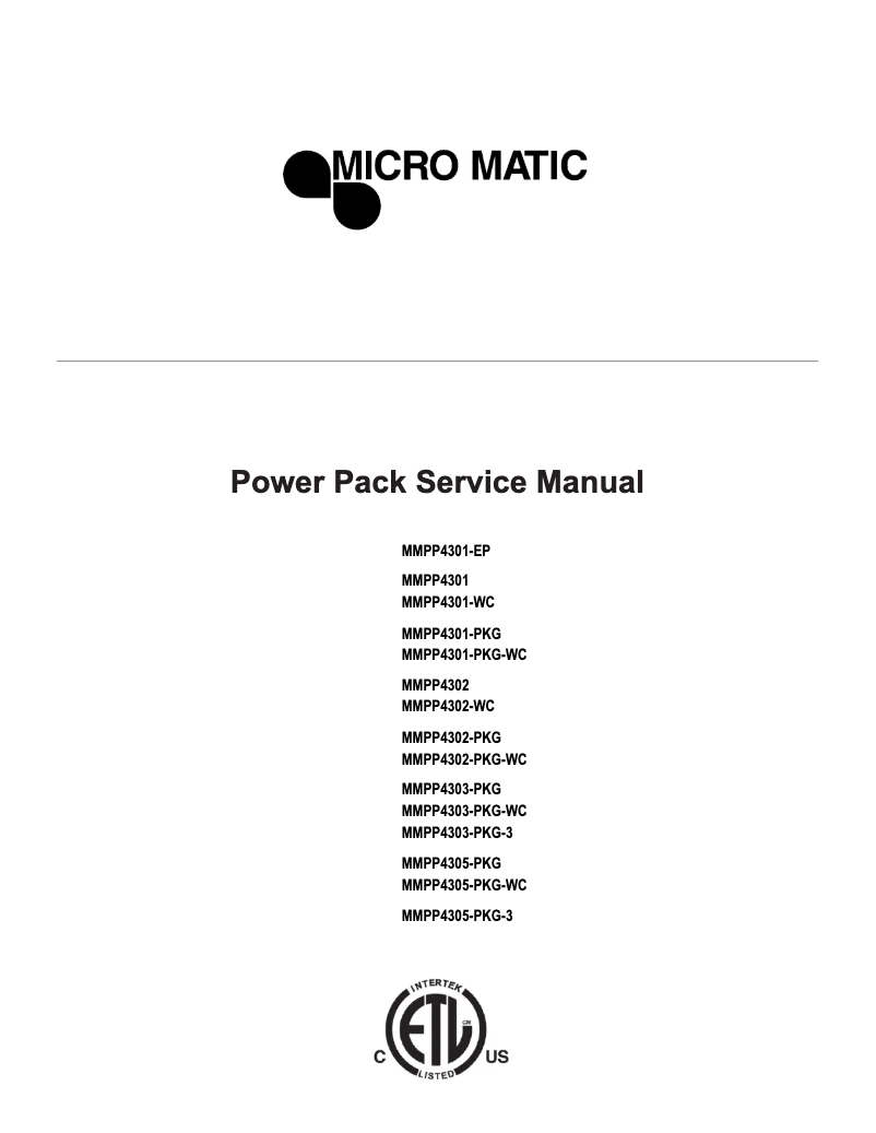 Imagen de la primera página del manual del dispositivo MMPP4303-PKG3