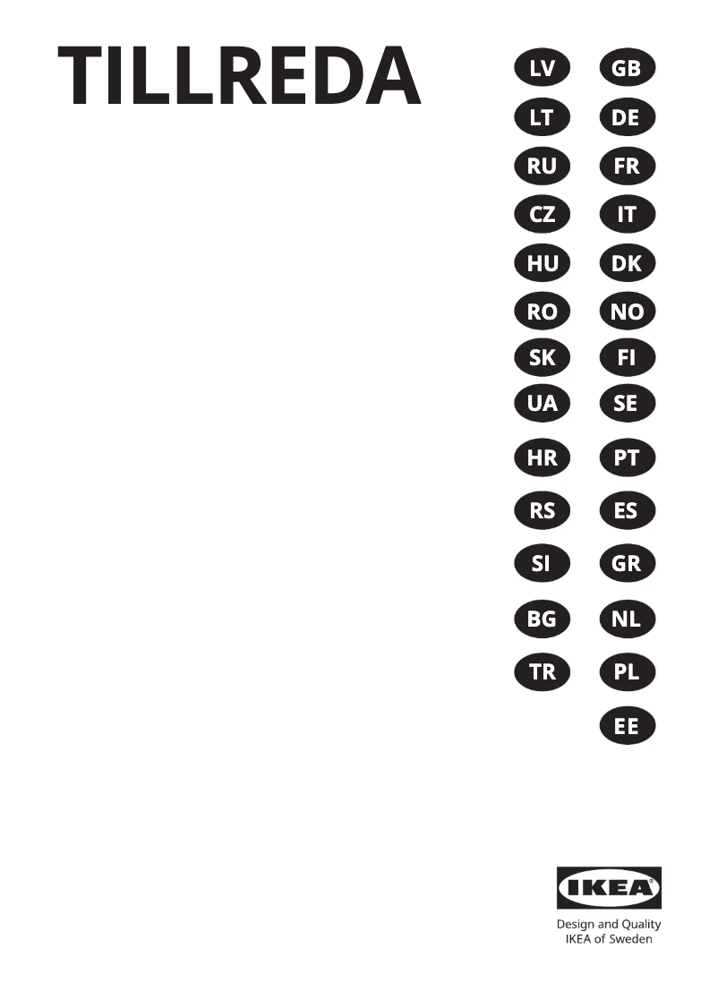 Página 1 del manual Manual de usuario Ikea TILLREDA 504.867.92