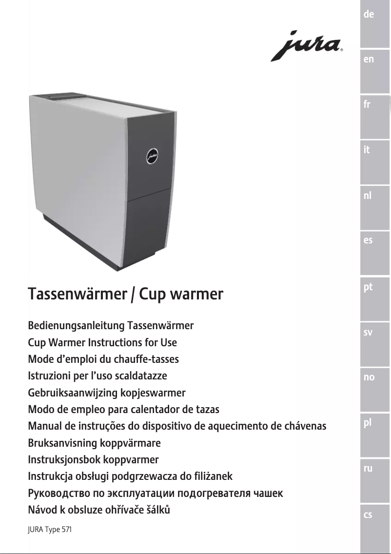 Imagen de la primera página del manual del dispositivo Cup Warmer
